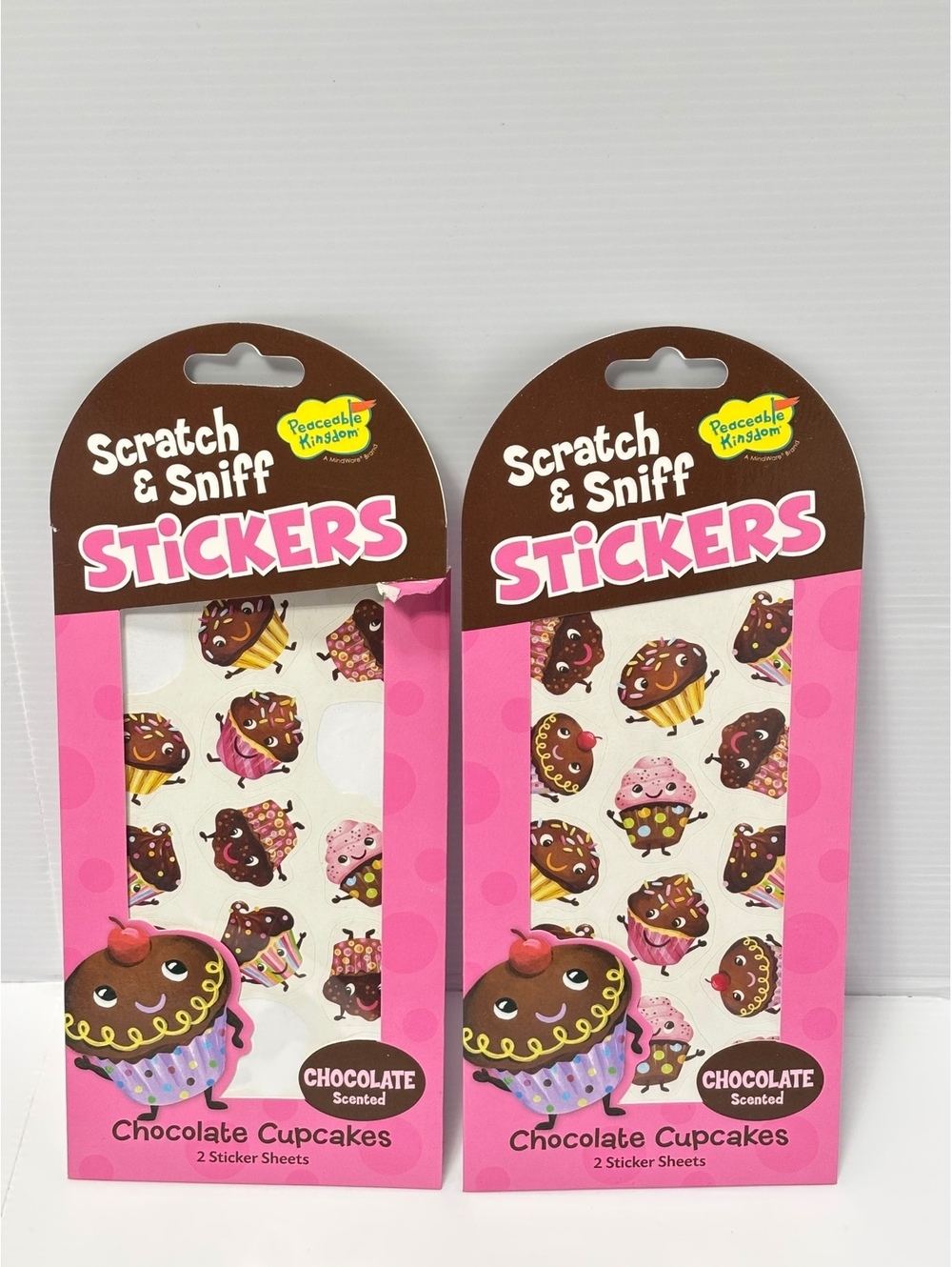 Peaceable Kingdom Scratch & Sniff Stickers Chocolate Cupcakes Scented 2 Sticker